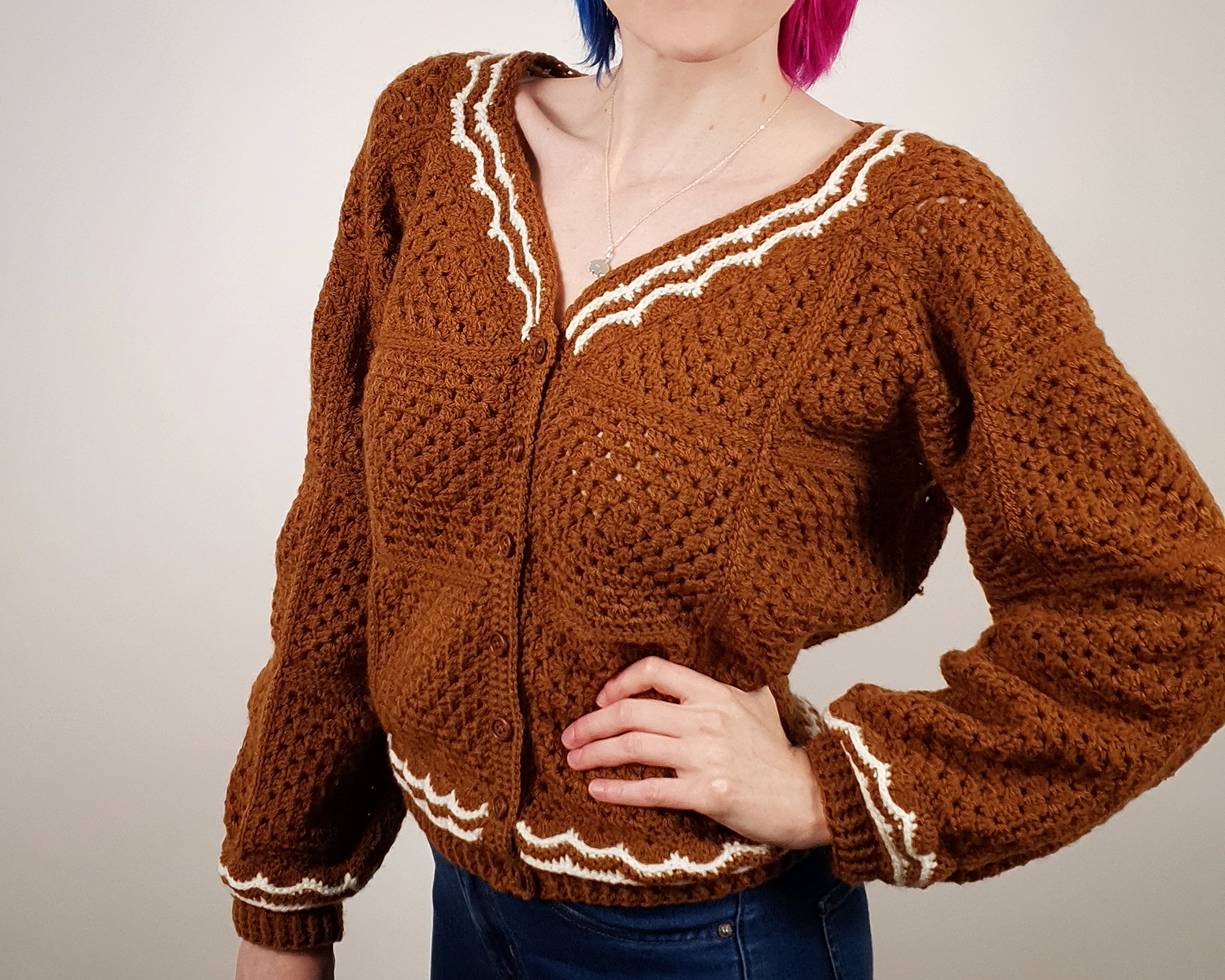 Crochet Pattern: The Gingerbread Cardigan