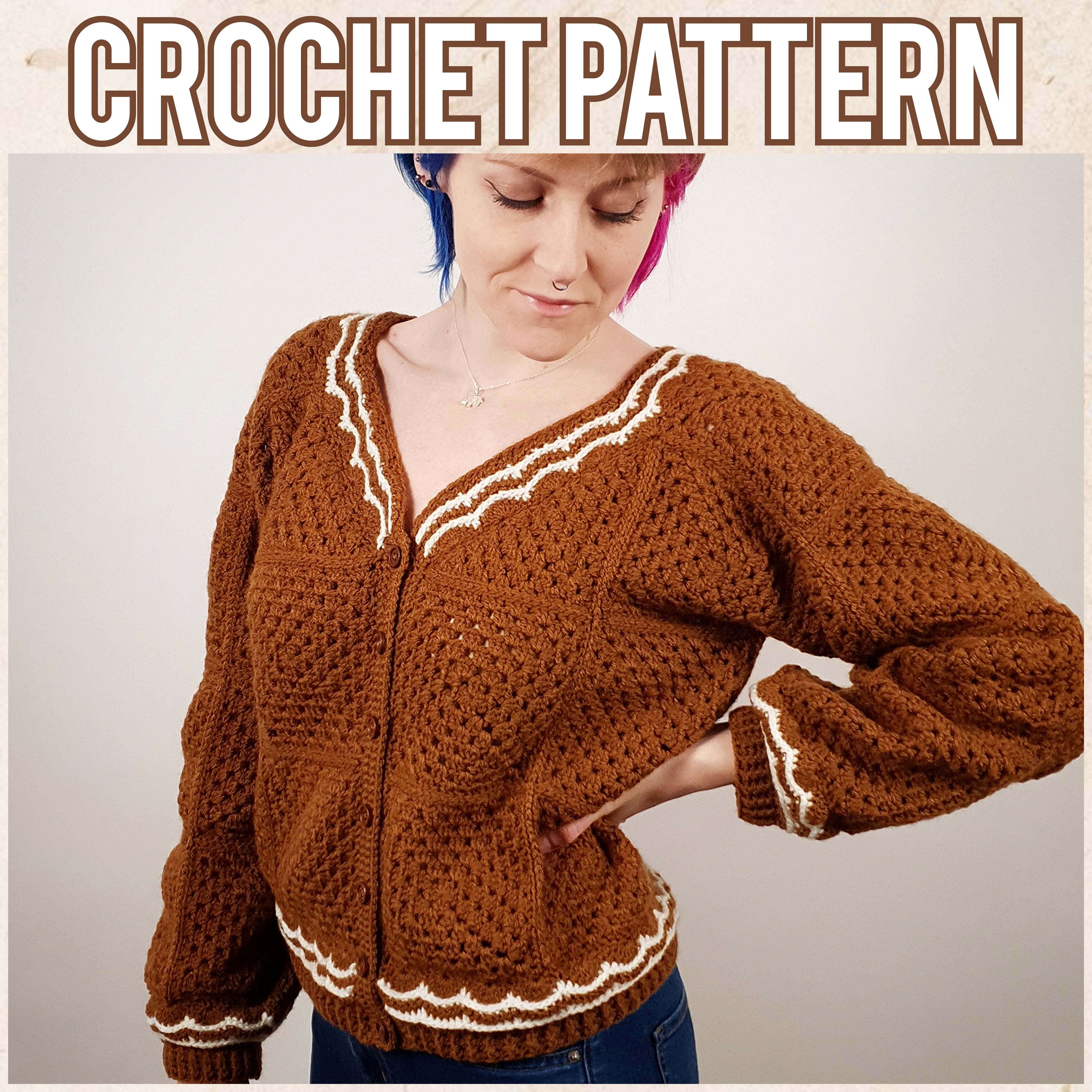 Crochet Pattern: The Gingerbread Cardigan