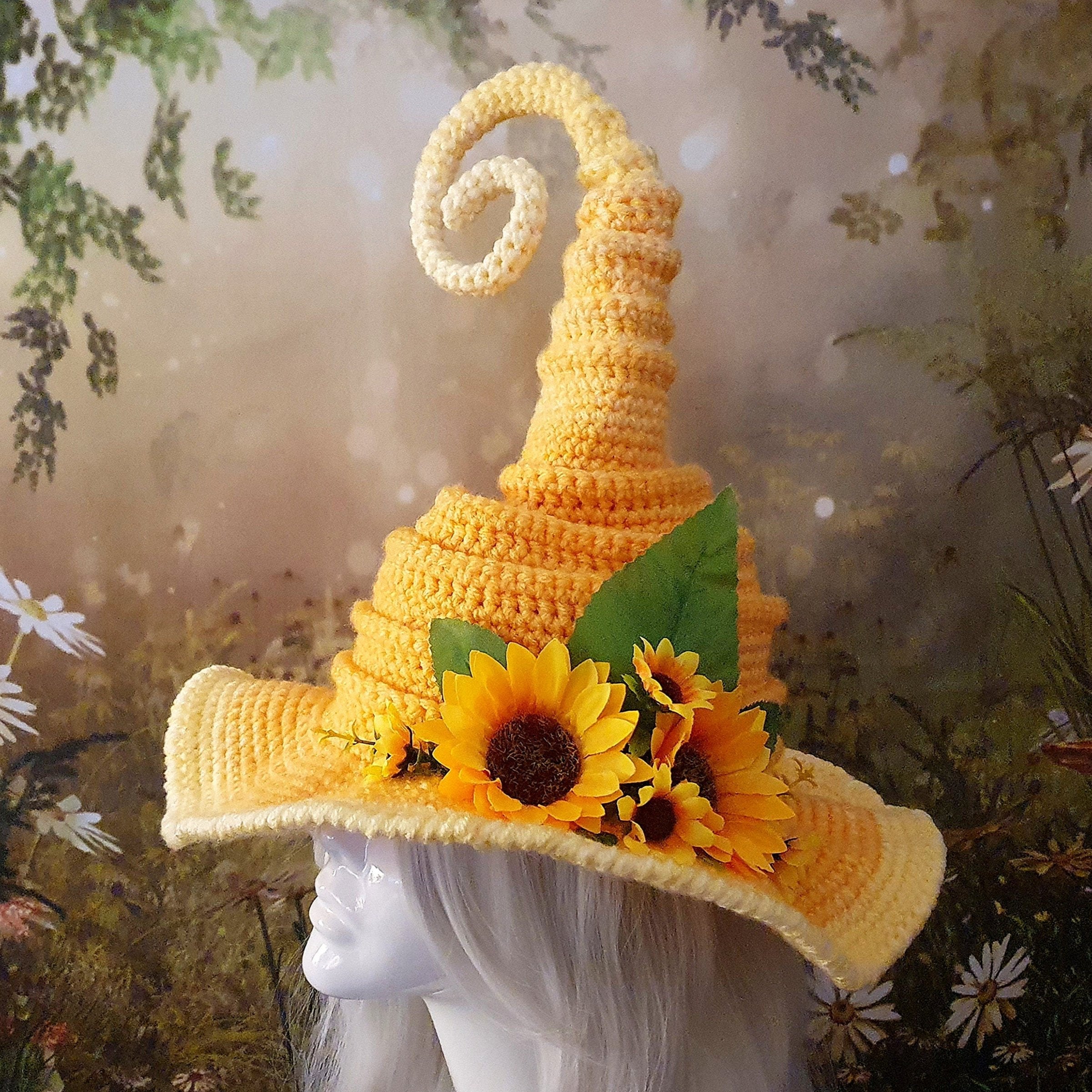 The Sunflower Spiral Witch Hat | One of a Kind