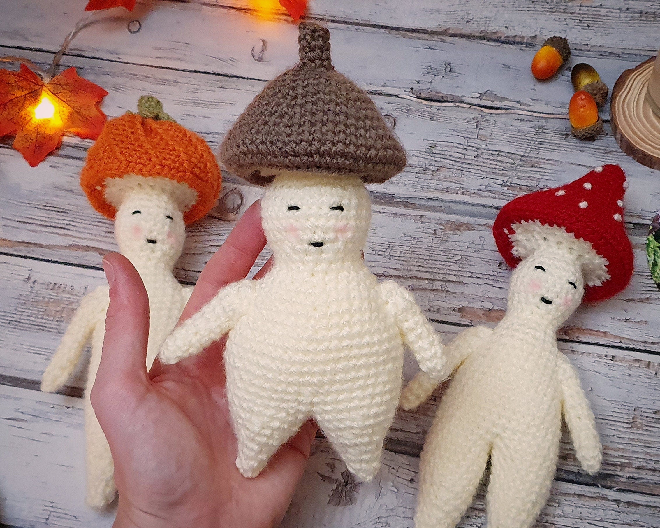 Crochet Pattern: The Forest Friends Mandrake Dolls, 6-in-1 Amigurumi Pattern