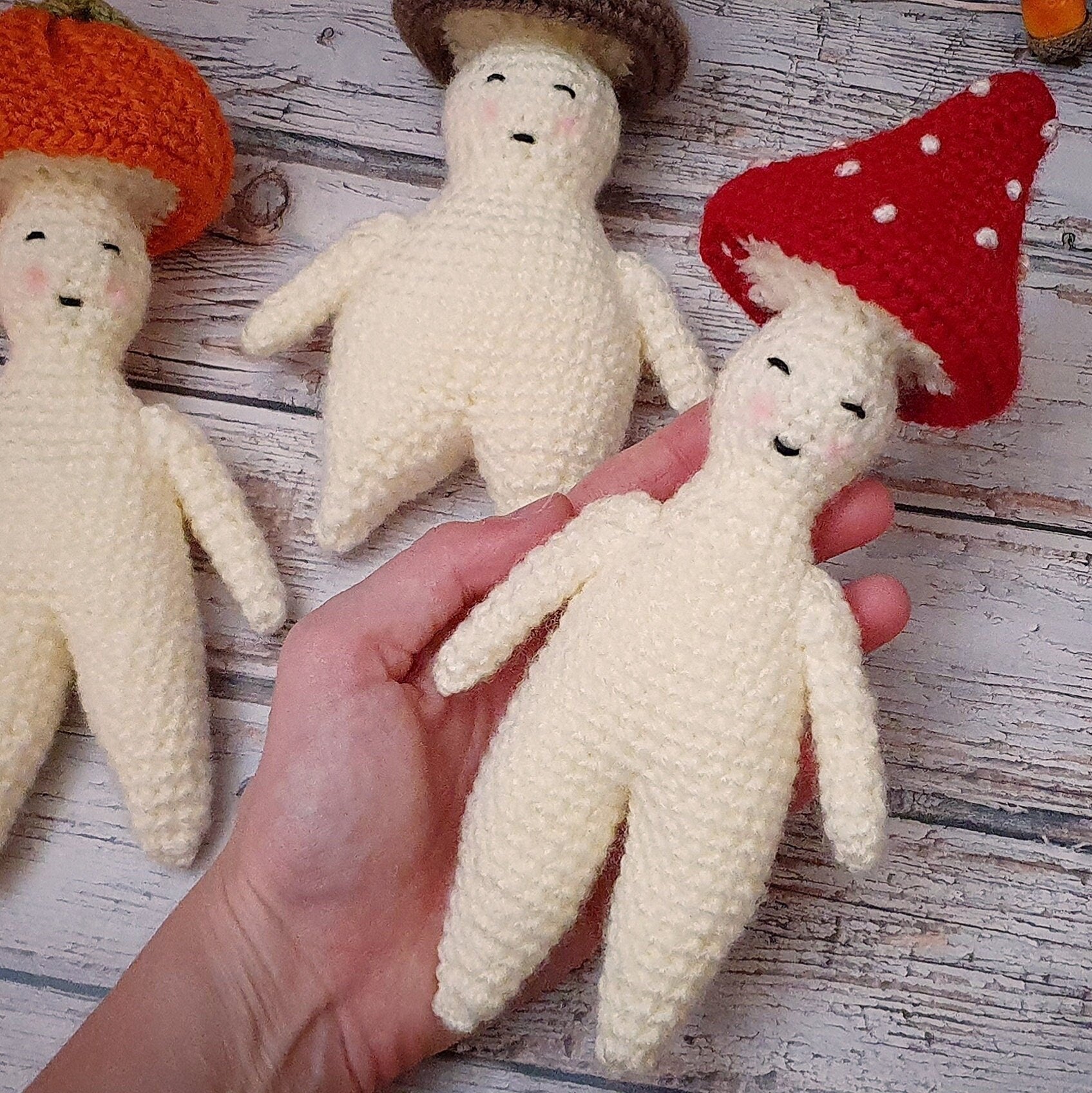 Crochet Pattern: The Forest Friends Mandrake Dolls, 6-in-1 Amigurumi Pattern