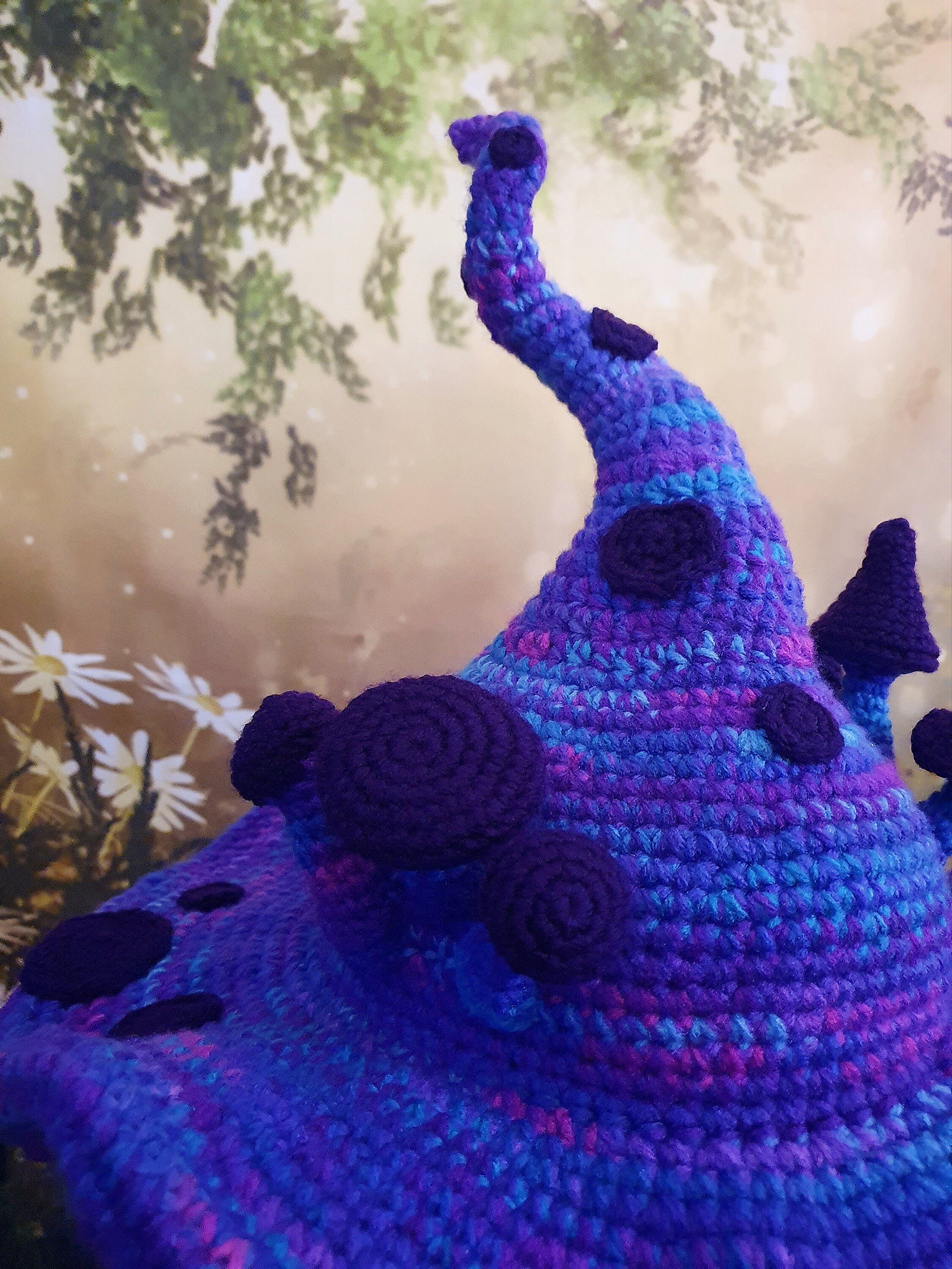 The Twisted Mushroom Hat in Purple & Blues | One of a Kind