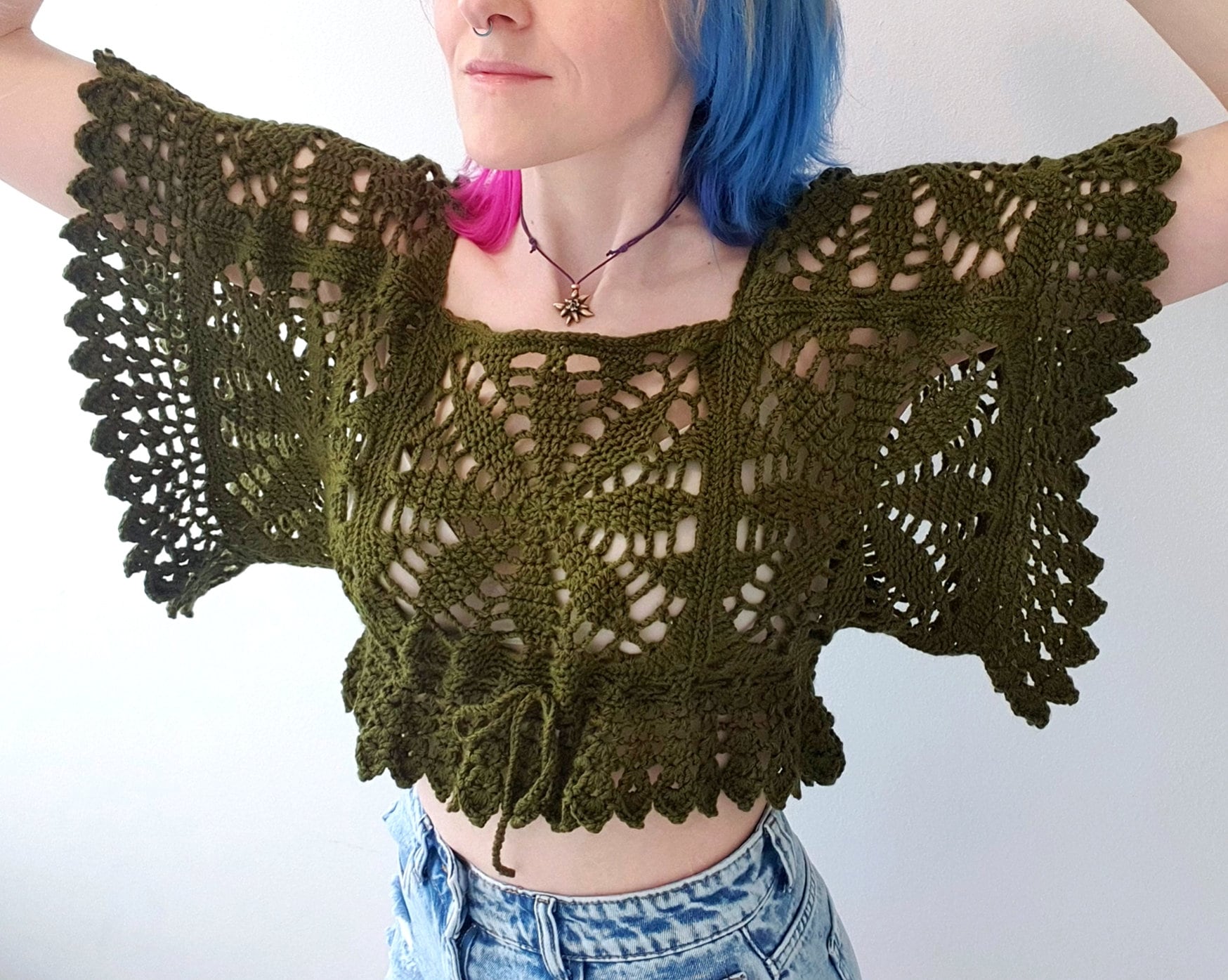 Crochet Pattern: The Leaf Burst Crop Top