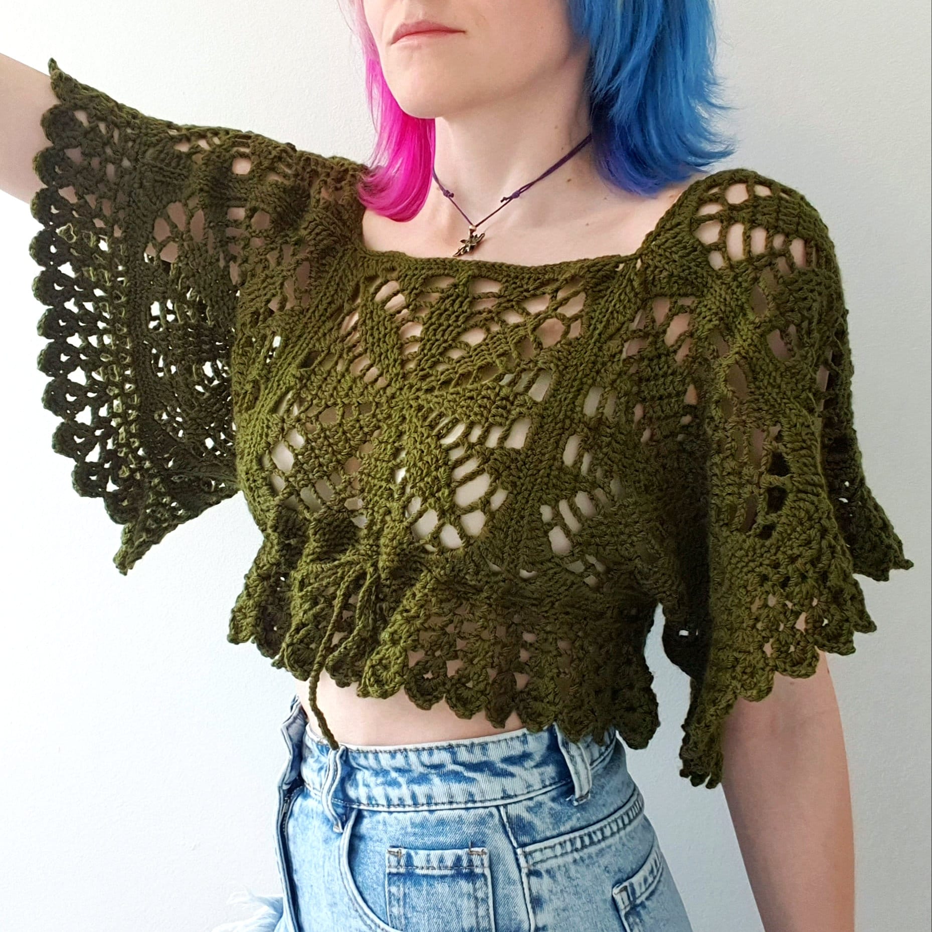 Crochet Pattern: The Leaf Burst Crop Top