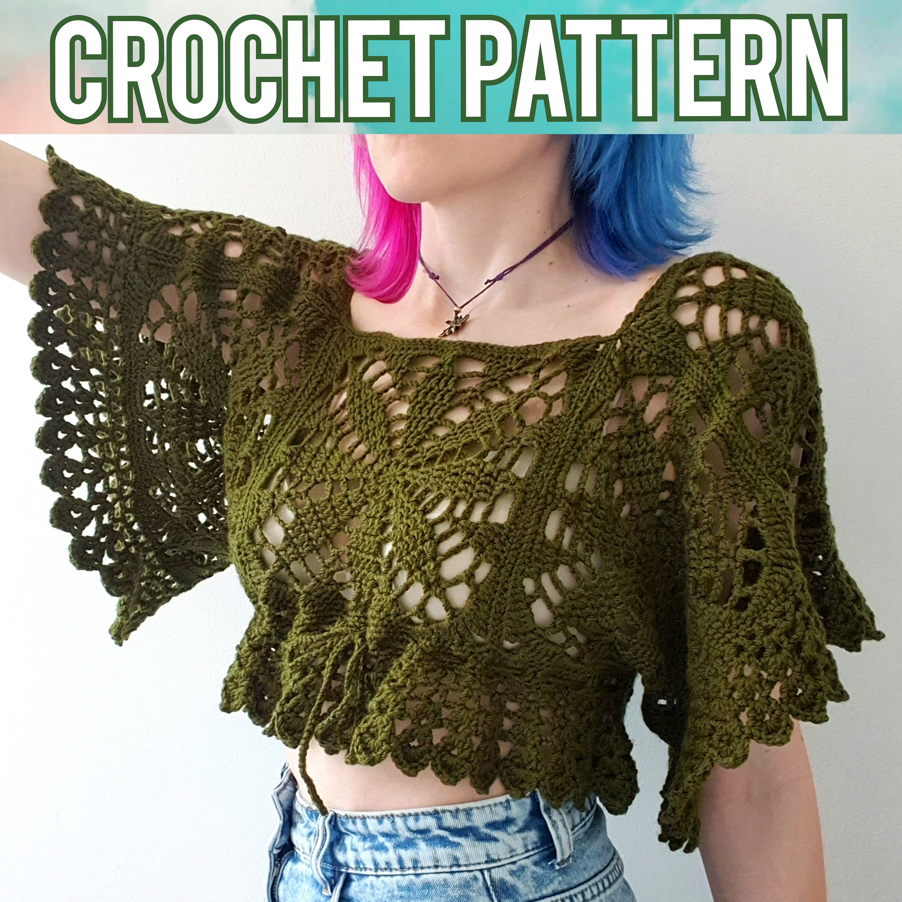 Crochet Pattern: The Leaf Burst Crop Top