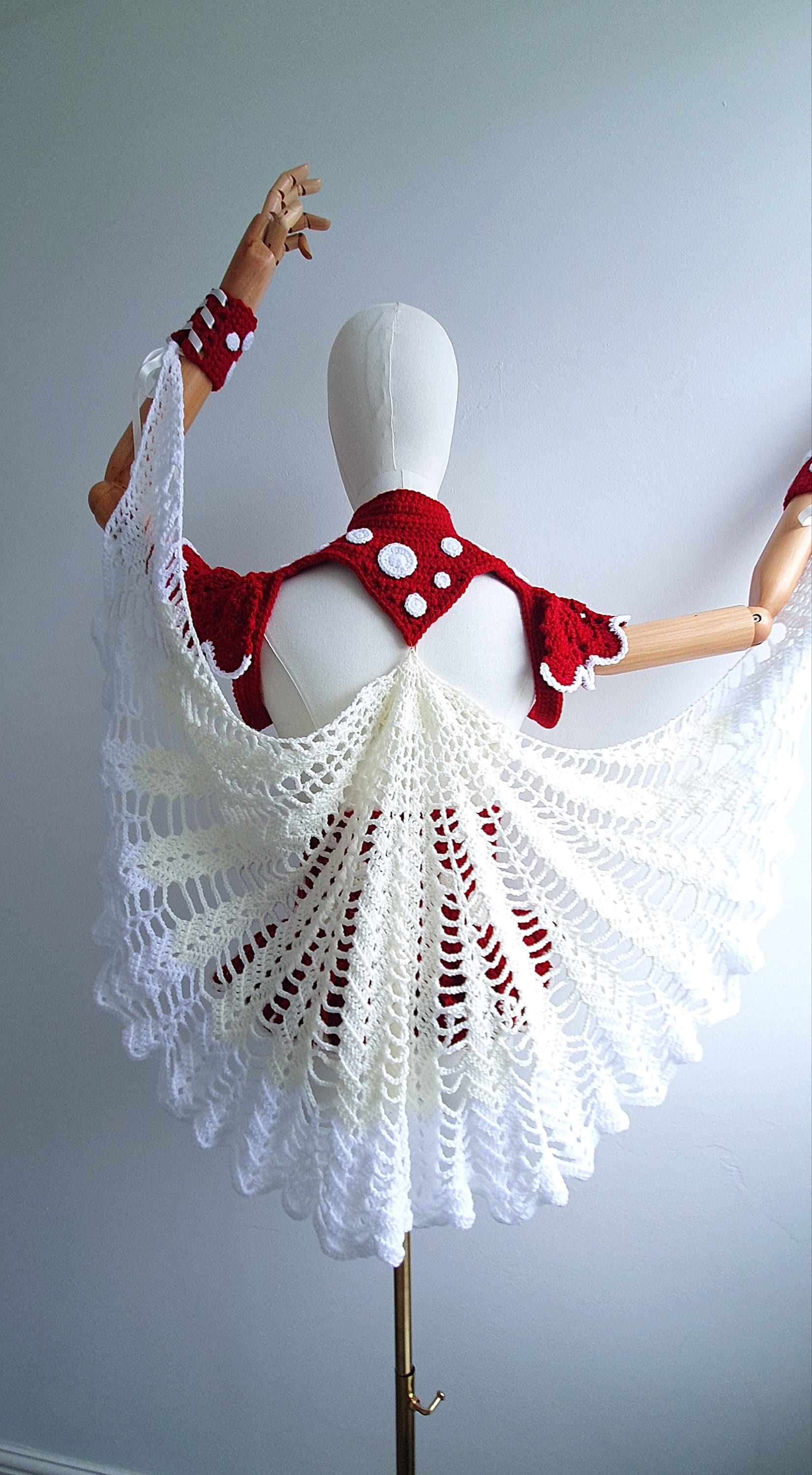 Crochet Pattern: The Amanita Set - Corset, Harness, Cape & Cuffs