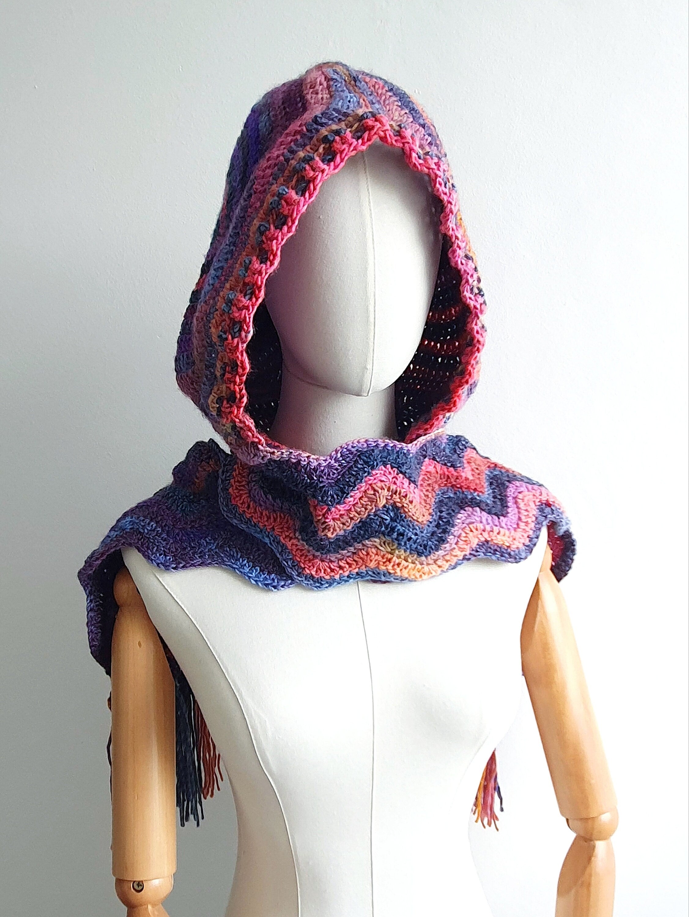 Crochet Pattern: The Mesmer Hooded Scarf