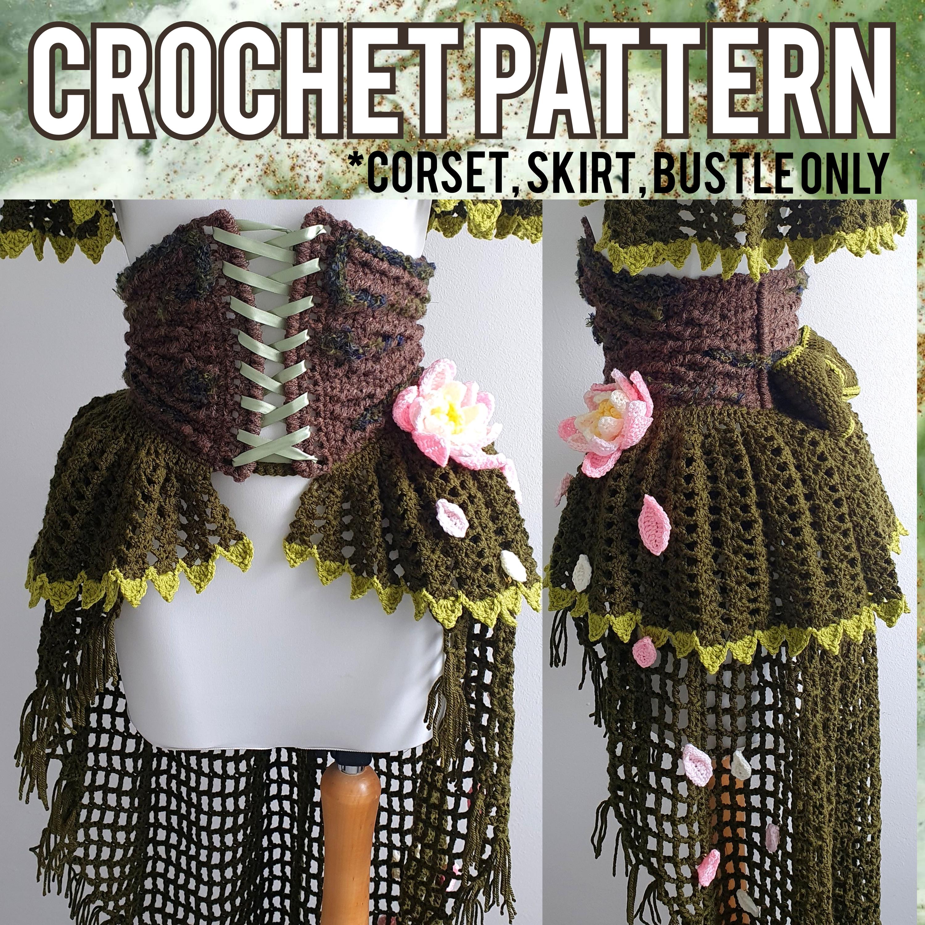 Crochet Pattern: The Ekho Set - Corset Belt, Skirt & Bustle Only